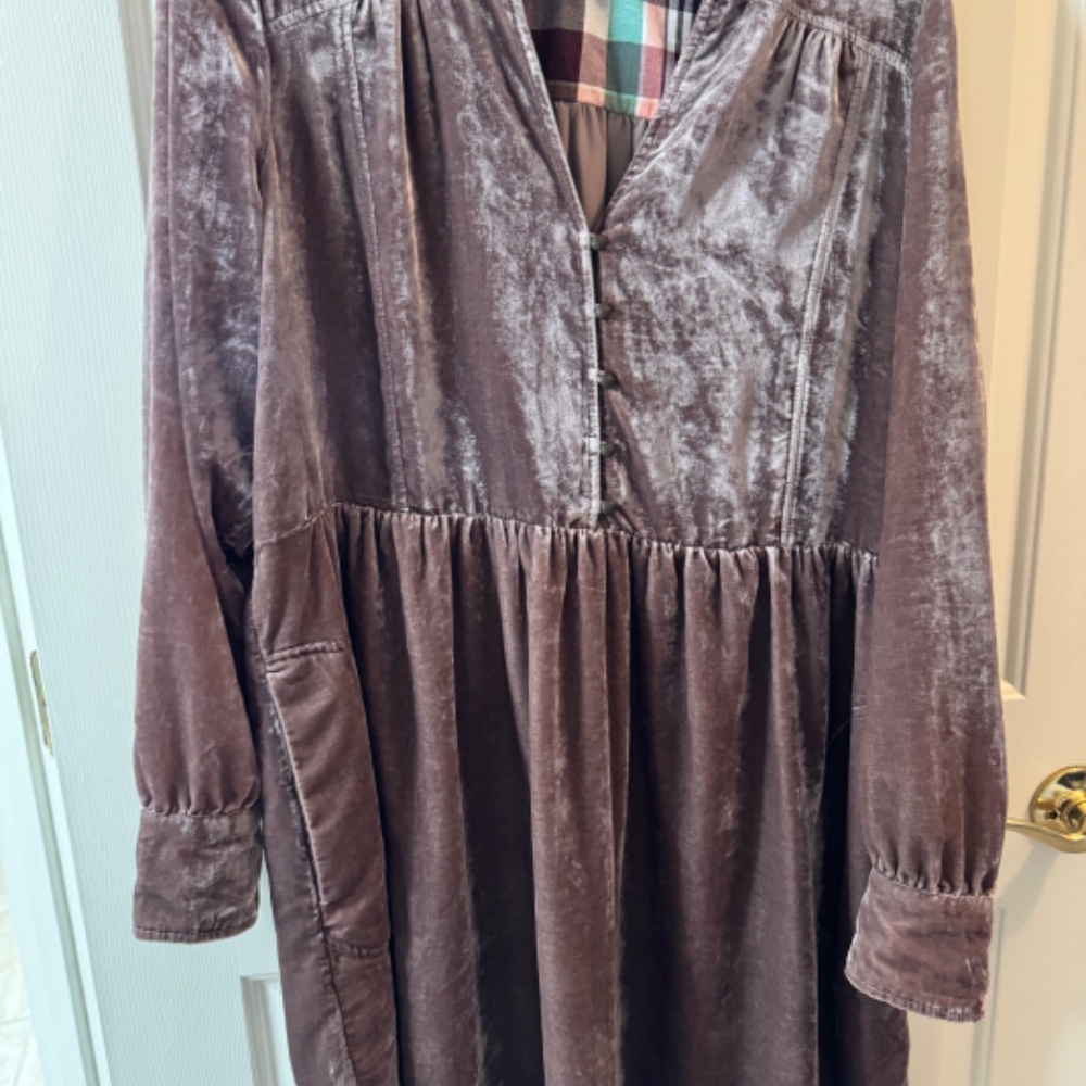 Anthropologie Holding Horses velvet dress
